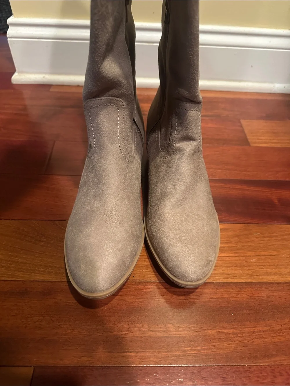 Maurices Taupe Over-the-Knee Suede Boots